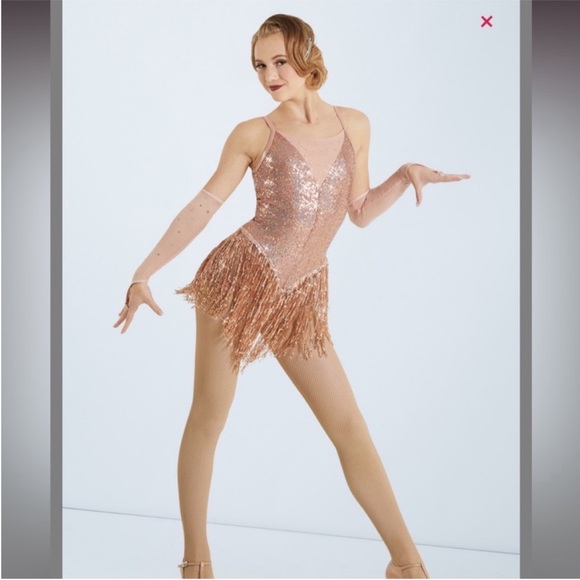 Weissman Dance Costume Little Swing Jazz Flapper
Rose Gold NEW Size Large Child - Picture 7 of 7